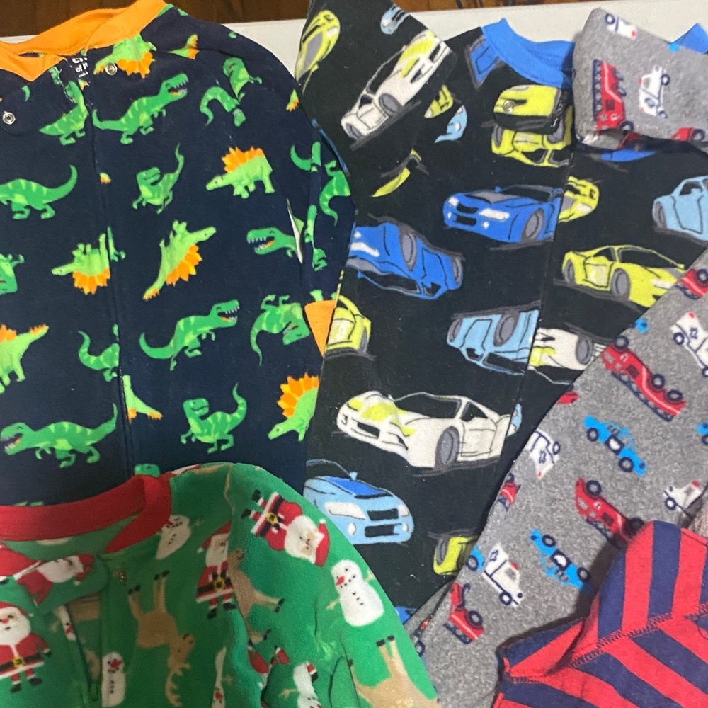 Child of Mine Navy and Green Dinosaur Pajama